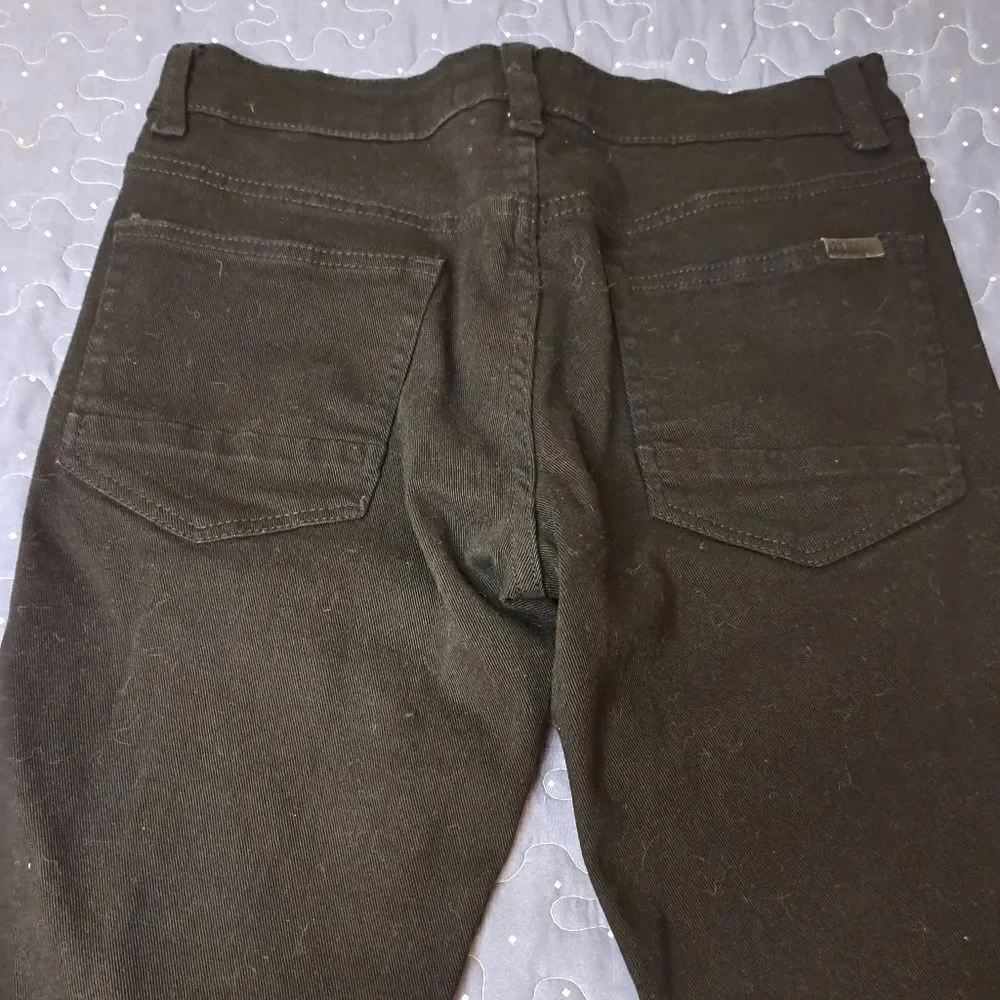 Platform black distressed pants size 32 waist